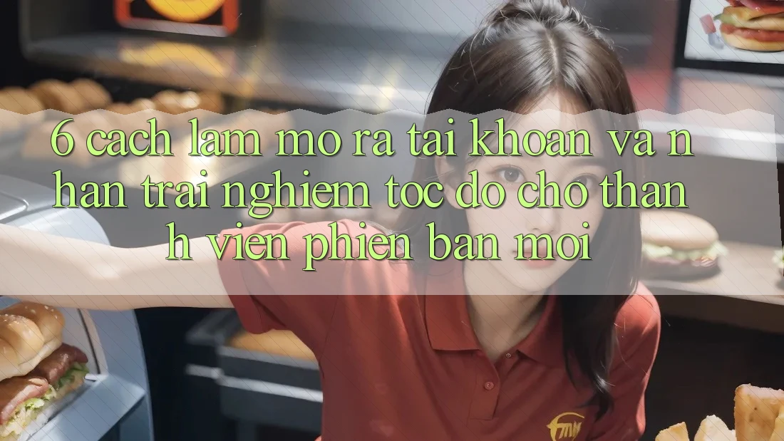 6. Cách làm Mở ra tài khoản và Nhận trải nghiệm Tốc độ Cho Thành Viên Phiên bản mới 6. Cách làm Mở ra tài khoản và Nhận trải nghiệm Tốc độ Cho Thành Viên Phiên bản mới