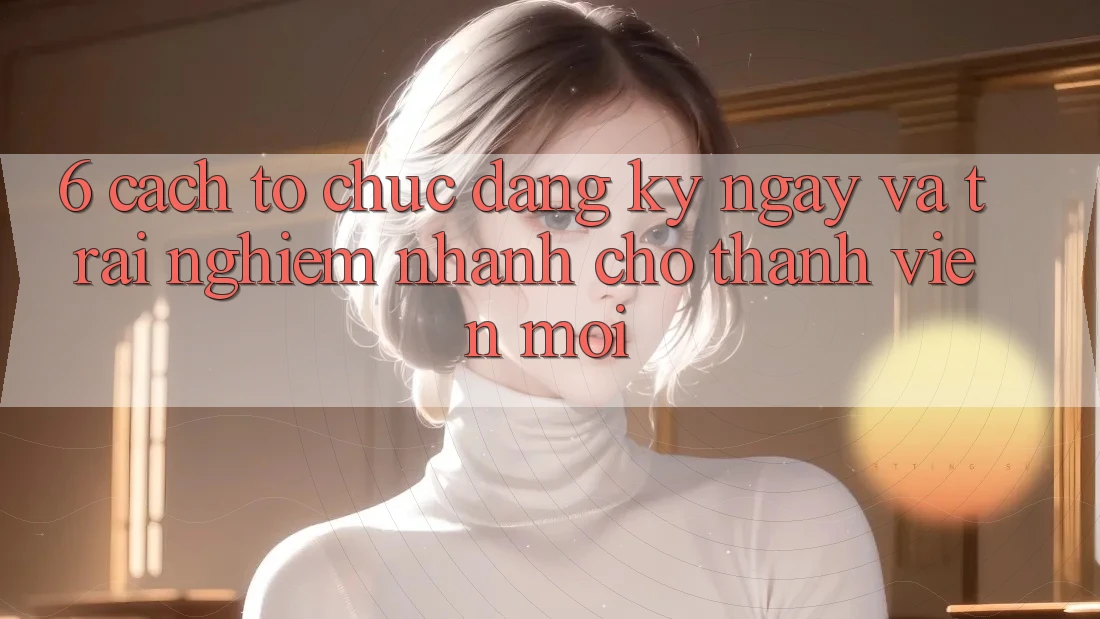 6. Cách tổ chức Đăng ký ngay và Trải Nghiệm Nhanh Cho Thành Viên Mới