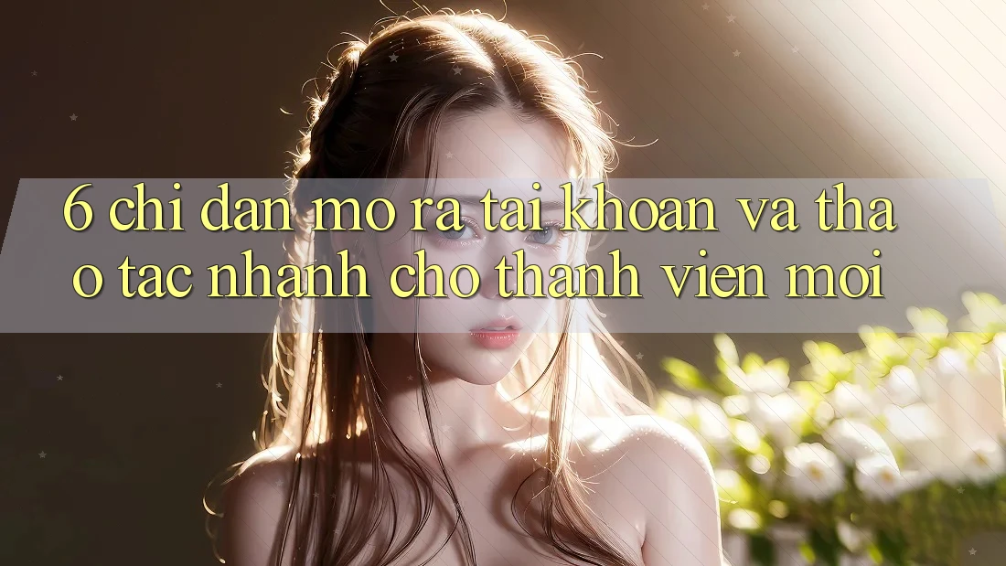6. Chỉ dẫn Mở ra tài khoản và Thao tác Nhanh Cho Thành Viên Mới 6. Chỉ dẫn Mở ra tài khoản và Thao tác Nhanh Cho Thành Viên Mới