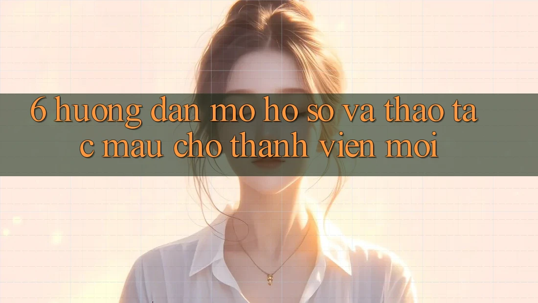 6. Hướng Dẫn Mở hồ sơ và Thao tác Mau Cho Thành viên Mới 6. Hướng Dẫn Mở hồ sơ và Thao tác Mau Cho Thành viên Mới